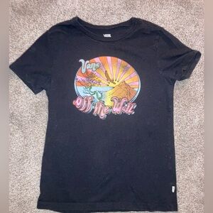 Vans Black Tee with Colorful Graphic